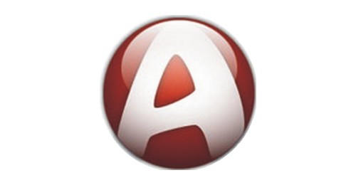 Black and Red Antivirus logo. Av антивирус